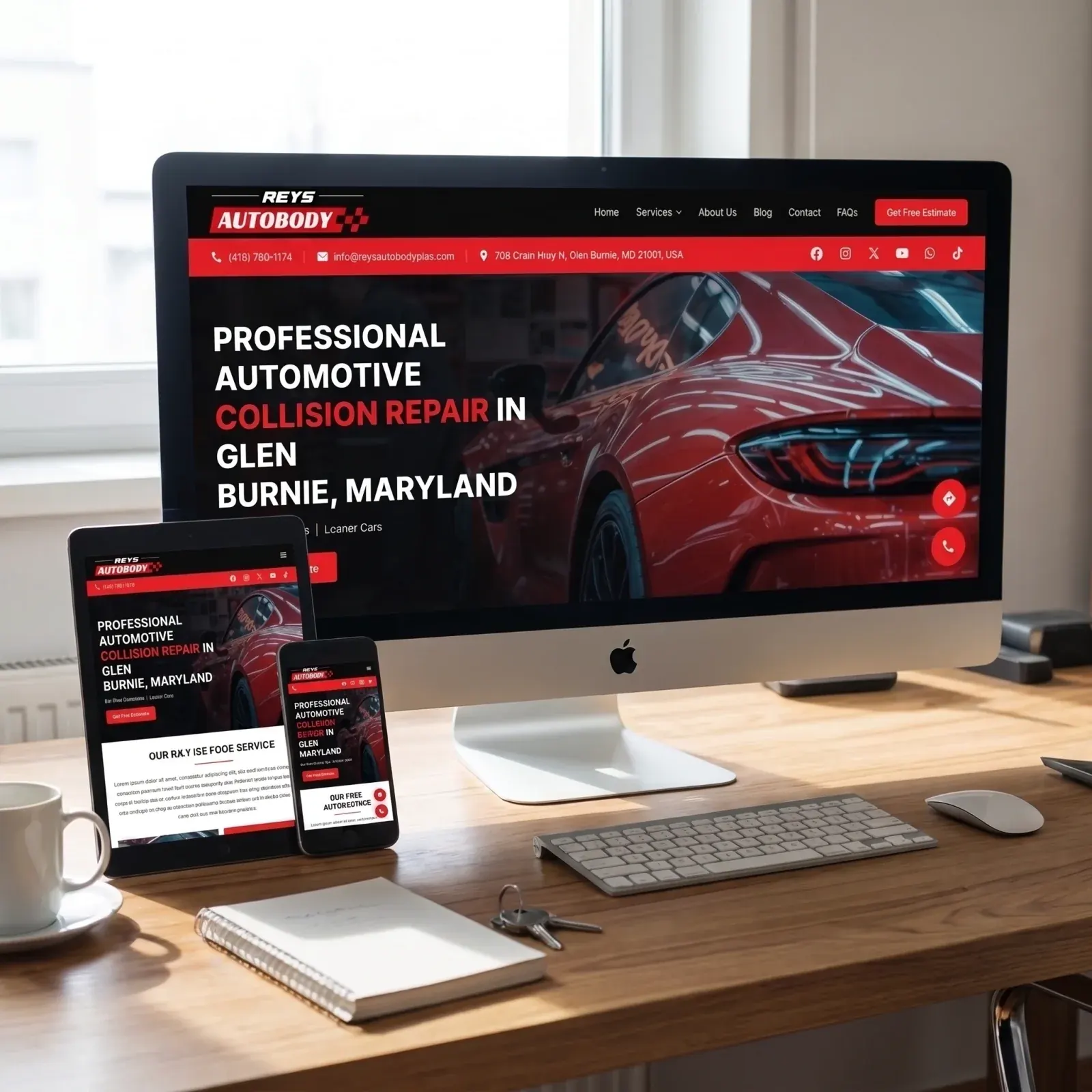 Reys full website project preview